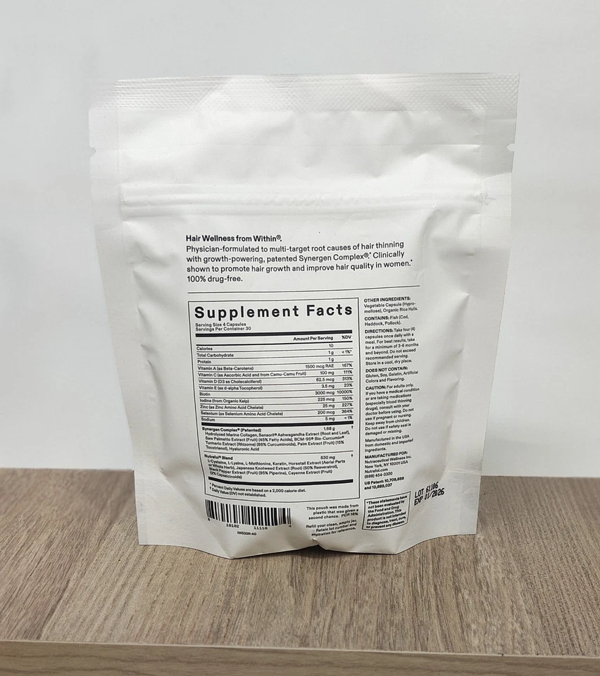 *Genuine* Nutrafol Women's Advanced Thinning Hair/Loss Capsule - 120 Count - Image 2 of 2