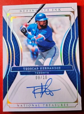 2022 Panini National Treasures Teoscar Hernandez Auto /10 Toronto Blue Jays