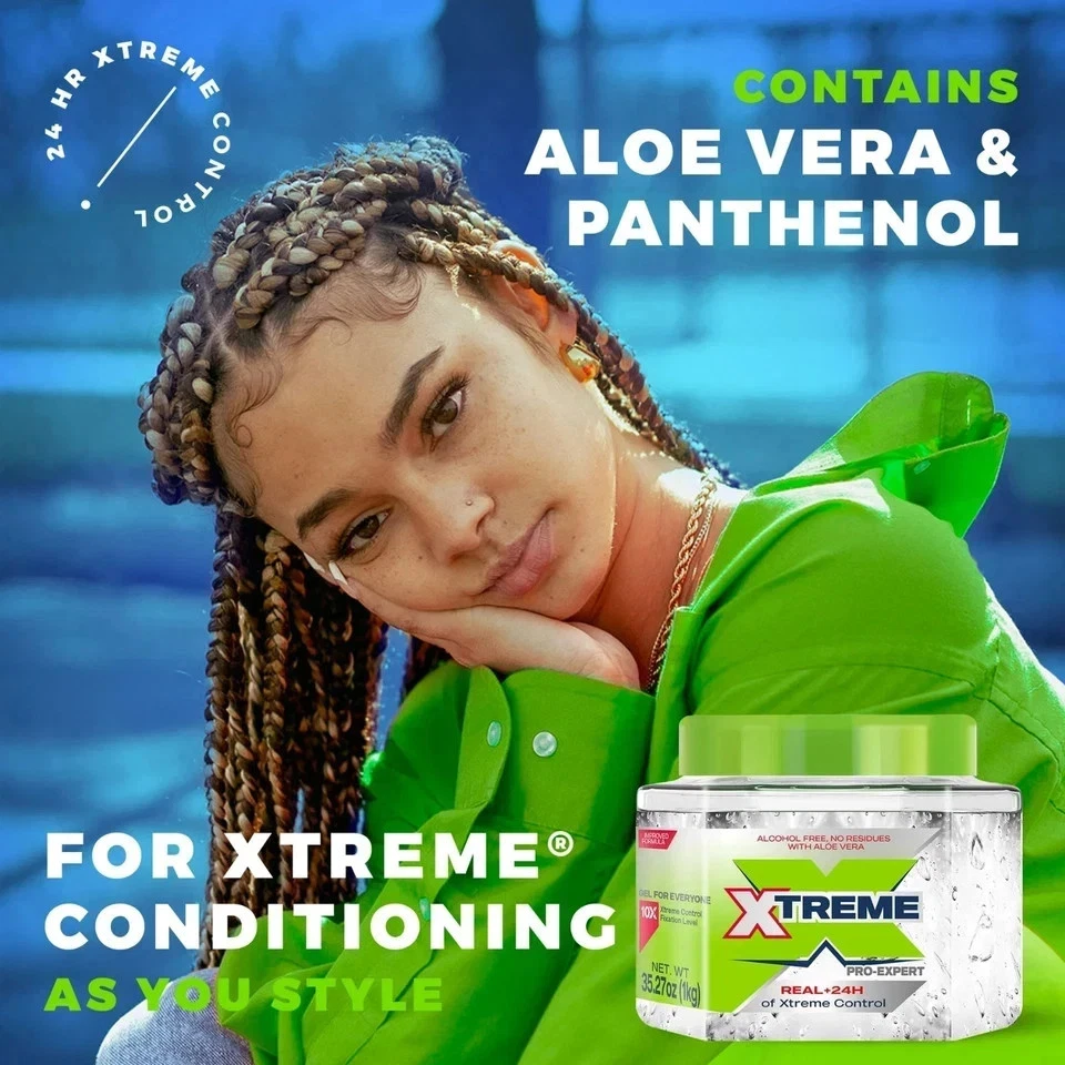Xtreme Professional Extreme Hold гель для волос прозрачная банка, 35 унций - Изображение 4 из 4