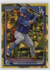 2024 Bowman Chrome Draft Sapphire Edition Yellow 42/75 Dalton Rushing 14wi