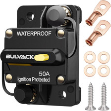50 Amp Circuit Breaker with Manual Reset for Car Marine Trolling Motors Boat ATV
