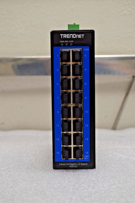 TRENDnet TI-G160i 16-Port 10/100/1000 DC Industrial Gigabit Switch