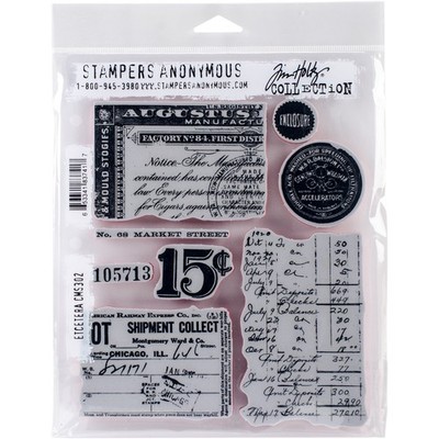 Tim Holtz Cling Stamps 7X8.5 Etcetera