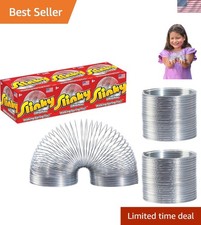Durable Metal Slinky Walking Toys - 3-Pack for Creative Fun  STEM Learning