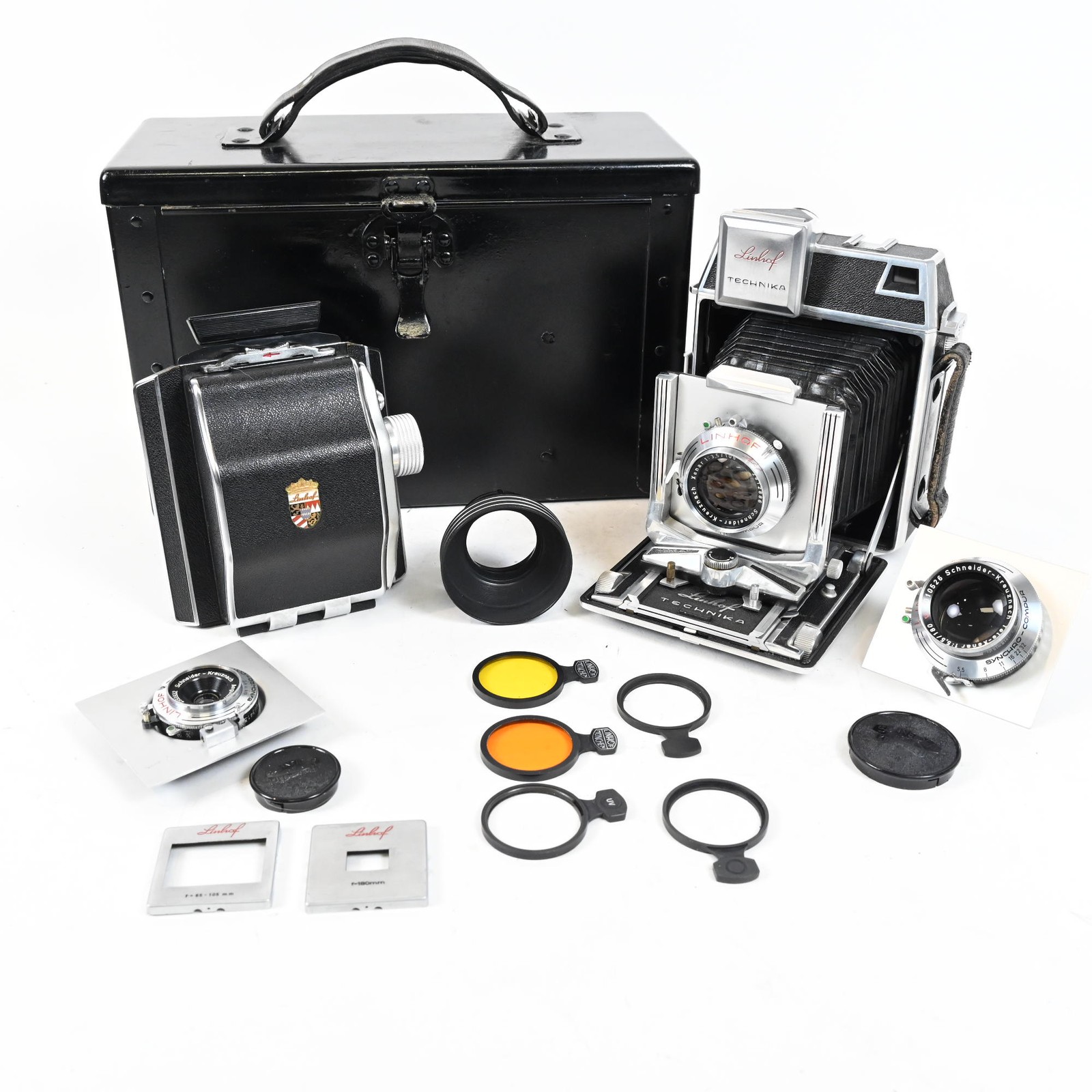 Linhof Technika III Set w/ 3 lenses, Rollex 6x9 Back & Acces