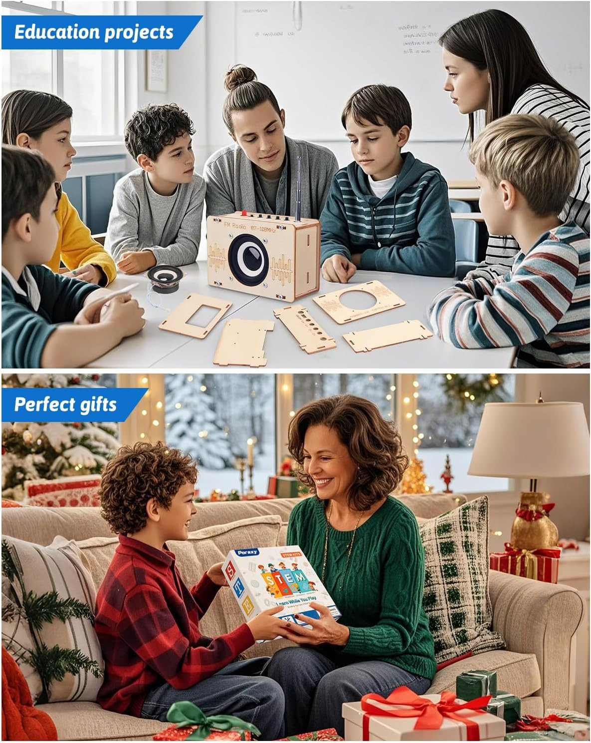 STEM FM Radio Science Kit DIY Electronics Toy for Kids Age 8-16