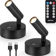 LED Wireless Spotlights Indoor with Remote Rechargeable Uplights with Timer D...