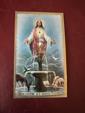 Lot Of 5 Catholic Holy Cards - Christ The Living Water