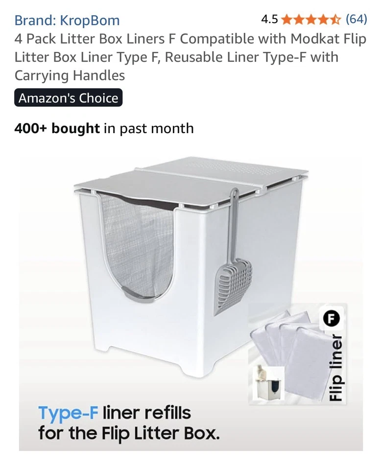 KropBom Liner F kompatibel mit Modkat Flip Katzentoilette - Bild 3 von 4
