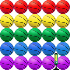 30Pcs 7" Mini Basketballs Balls Bulk, PVC Small Basketball for over the Door Bas