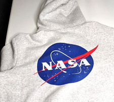 NASA Hoodie Sweatshirt Pockets Pullover Size M