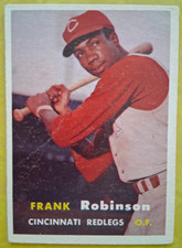 1957 Topps #35 - Frank Robinson - RC Rookie Card - (G/VG; crease, centered). rookie card picture
