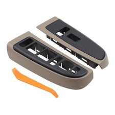Front Driver and Passenger Side Window Switch Bezel Medium Neutral for Chevy