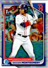 2024 Bowman 1st Draft Chrome #BDC-58 Braden Montgomery RC Silver Refractor Card
