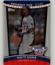 2012 Topps Opening Day Matt Kemp Opening Day Stars #ODS-6 Los Angeles Dodgers