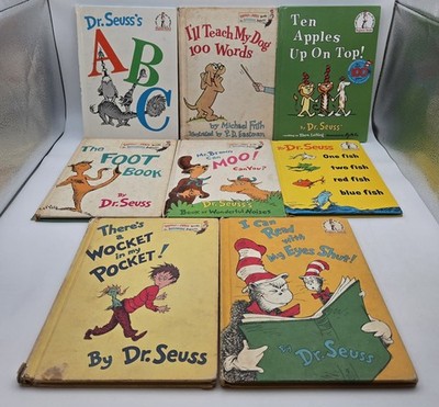 VNTG Dr Seuss / Bright And Early / Beginning Reader Books - Lot Of 8, Hardcover