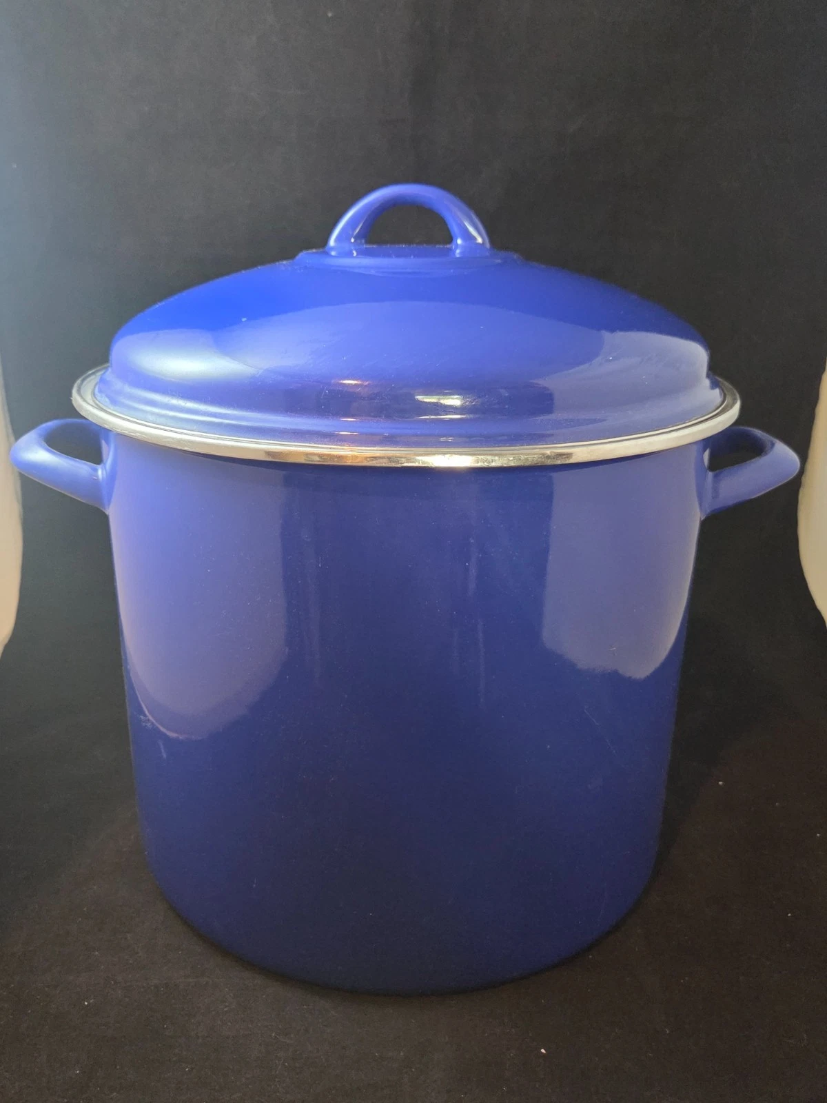 Farberware 16 Quart Enamel-On-Steel Blue Covered Stockpot With Lid