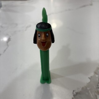 Vintage Pez Indian Merry Music Maker Whistle Rare Green Color Discontinued
