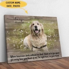When Tomorrow Starts Without Me Personalized Pet Memorial Poster, Canvas_3832