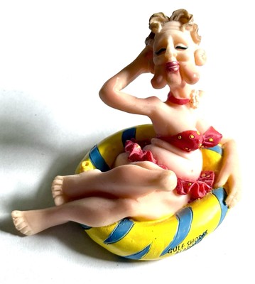 Grandma Red Bikini Yellow Blue Inner Tube Gulf Shores Resin Gift Corp Souvenir