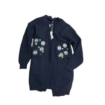 #ad Totoro Ghibli Soot Sprite Long Open Cardigan Dark Blue Size M $43.99