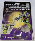 Vintage 1984 Transformers Constructicon Bonecrusher Full Card Back + Bubble Wow!