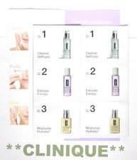CLINIQUE 3 Step Travel/Gym Packets w/Liquid Facial Soap, Clarifying Lotion, DDML