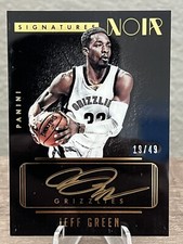 Jeff Green 2014 Noir Signatures Gold autograph #19/49 NC-JG