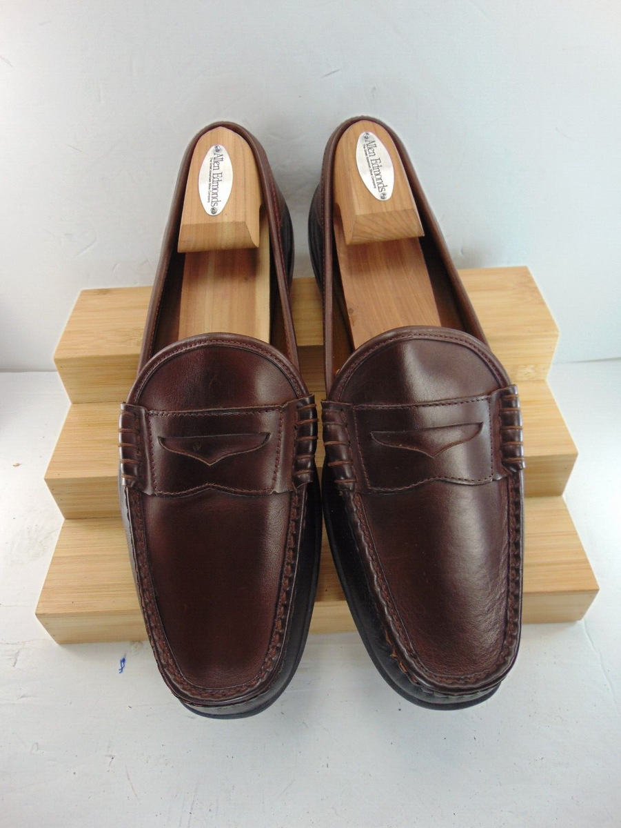 Allen Edmonds, Hyde, Brown Suede and Pebbled Leather Loafers, Sz 11 Allen Edmonds Hyde 8.5 D Brown Slip On Penny Loafer Men main image 2