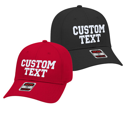 Custom Structured 6 panel Embroidered Cap - Hat - Custom Text, Embroidery 19-536