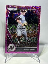 2021 Panini Prizm Draft Picks Pink Velocity Prizm Dustin Saenz #PDP112