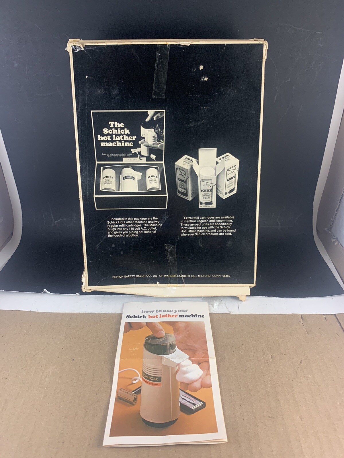 Vintage 1970s Schick Hot Lather Shaving Set NEW NIB Cream Machine