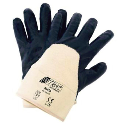 NITRAS Arbeitshandschuhe Nitril, blau mit Strickbund  Gr. 10  - 144 Paar - 03430