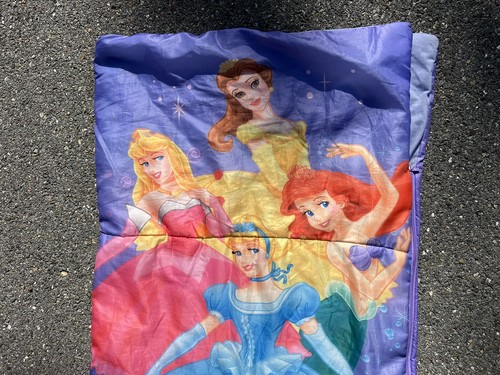 Disney Princess Cinderella Aurora Ariel Belle Youth Fleece Lined Sleeping Bag - 第 3/13 張圖片