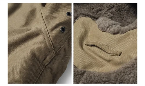Bronson Heavy-Duty N-1 Deck Jacket Plain Version Jungle Cloth Wool Lined Coat - Picture 21 of 36