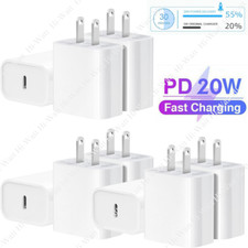 Fast Wall Charger 20W PD USB-C Power Adapter LOT For iPhone 11 12 13 14 15 16 17