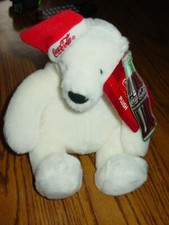 COCA-COLA Polar Bear - Santa's Best - Plush / Stuffed Animal - Christmas w/ Tags