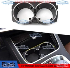Black Center Console Drinks Cup Holder For Mercedes Benz W222 S-Class 2014-2017
