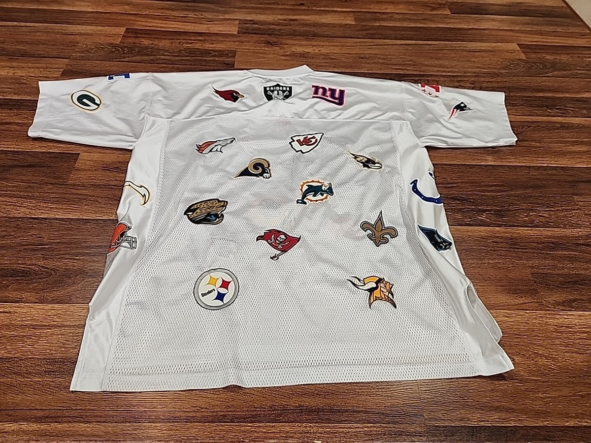 Reebok NFL Jersey Mens 2XL White All 32 Team Logo Football