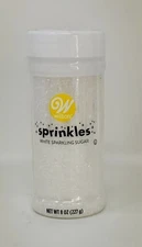Wilton Sprinkles White Sparkling Sugar 8 oz Cake - Muffin - Cookies - Decoration