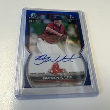 2023 Bowman Chrome 1st Bowman blue REFRACTOR Brandon Walter Auto #'d 46/150 RC