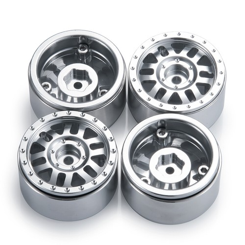 4x Beadlock Wheels Rims Tires 1.0" for 1/24 RC Axial SCX24 90081 AXI00001/2/5/6 - Picture 10 of 16