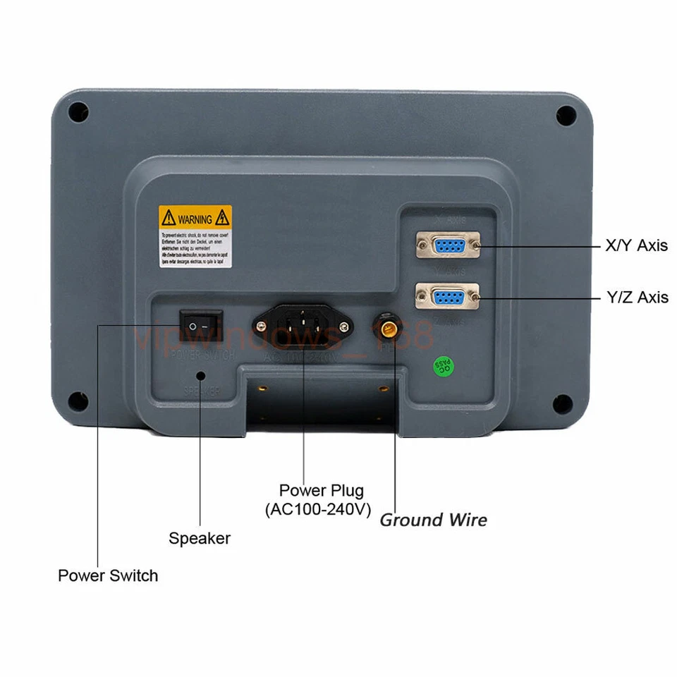 Pantalla de lectura digital ToAuto DRO de 2 ejes con escala lineal de vidrio de 2 piezas 300+900 mm Foto 3 de 4