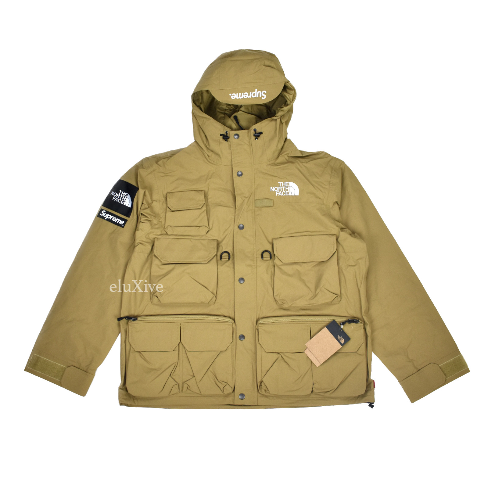 NWT Supreme The North Face Antique Bronze Tan Cargo Jacket SS20 Mens L AUTHENTIC