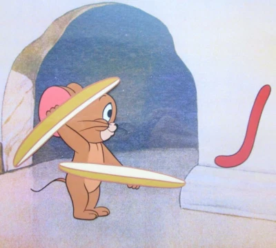 TOM AND JERRY Chuck Jones 1960's MGM mouse ORIGINAL PRODUCTION DRAWING + CEL - Image 1 of 4