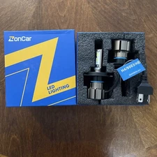 ZonCar H4 9003 LED Bulbs WithFan 15000LM 6500 Super Bright White Lights 