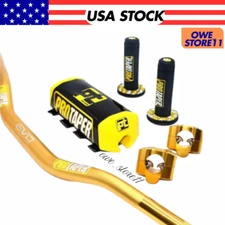 Original "Evo" PRO TAPER Handlebar Fat Bar DIRT BIKE ATV Quad 1 1/8 GRIPS Pads