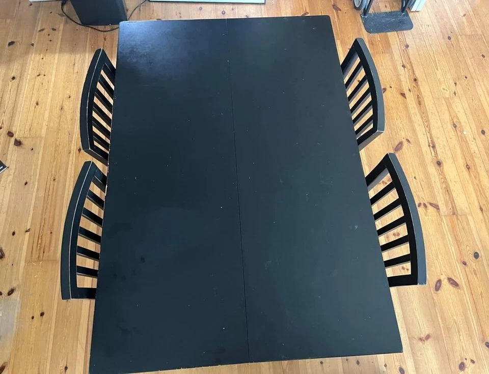 Kitchen Dining Table High Top Four Chairs (Black) from The Dump - Image 2 of 4