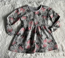 Disney Junior Minnie Mouse Dress Toddler Girls 2T Gray Fleece