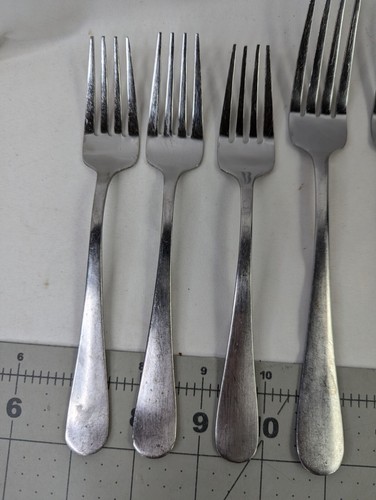Mikasa Gourmet Basics Satin Salad Dinner Forks Lot - Picture 2 of 12